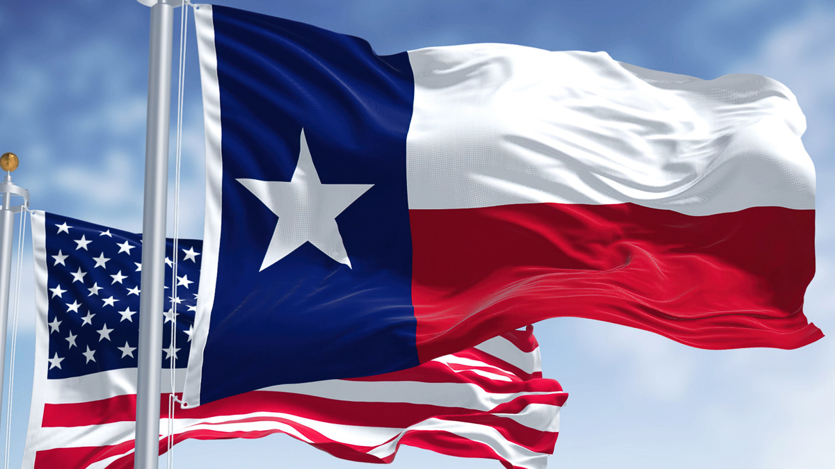 Texas American Flag