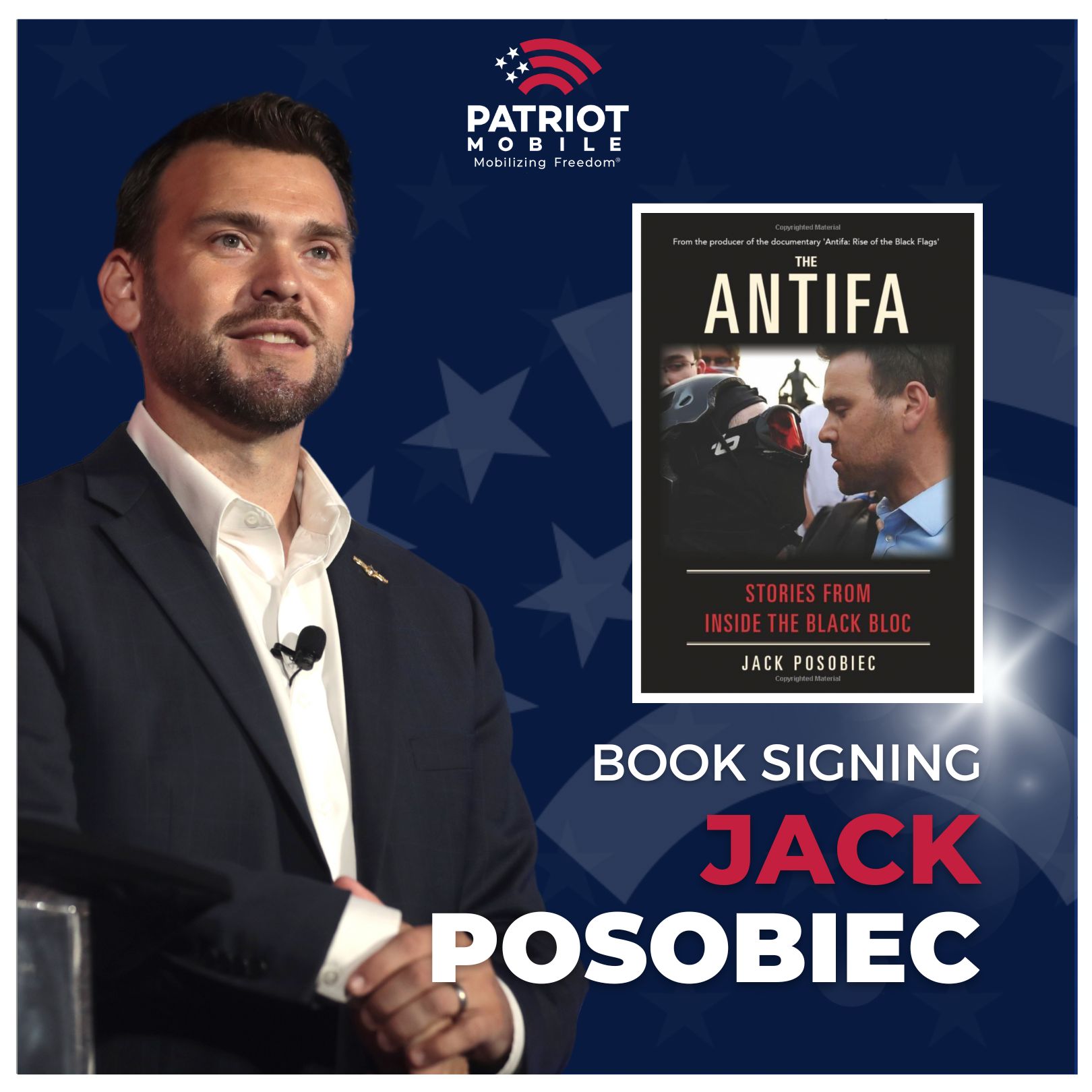 Jack Posobiec book signing with Patriot Mobile